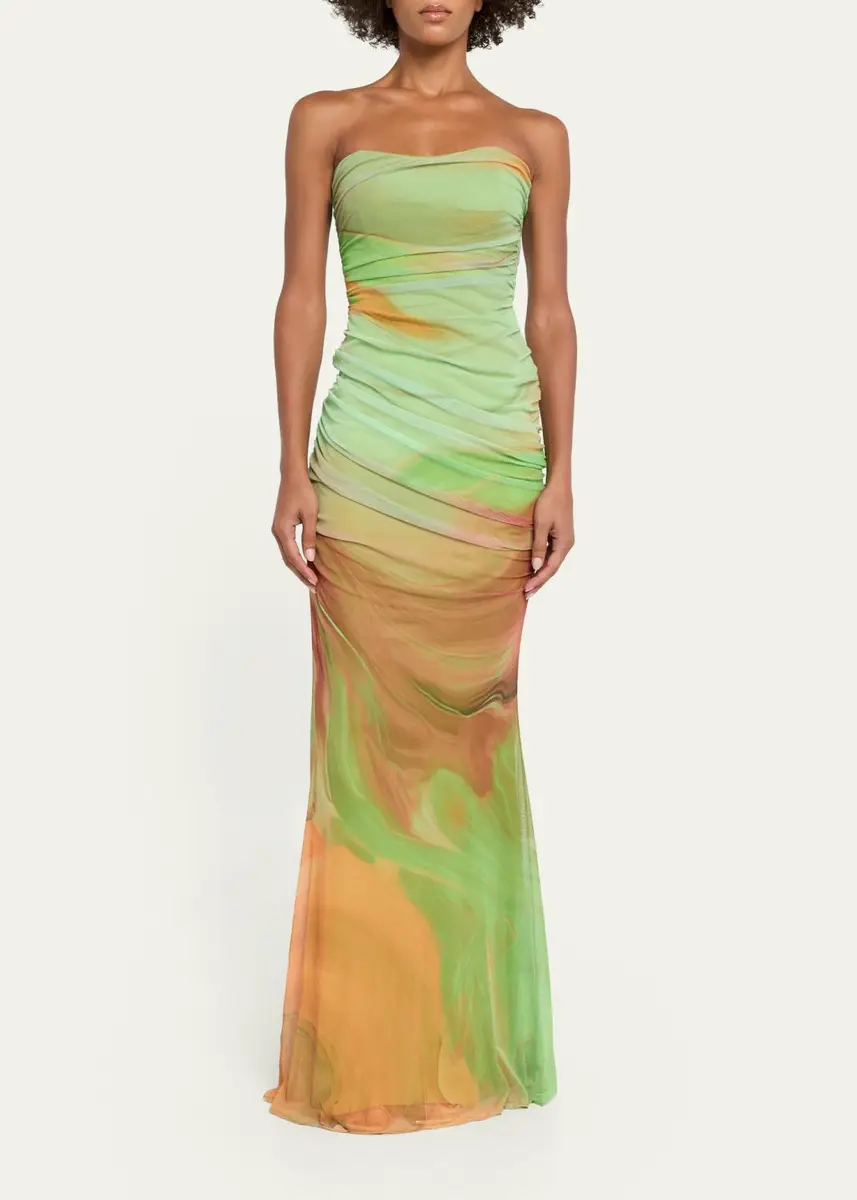Retrofête Isadore Strapless Ruched Dress | Thumbnail 2