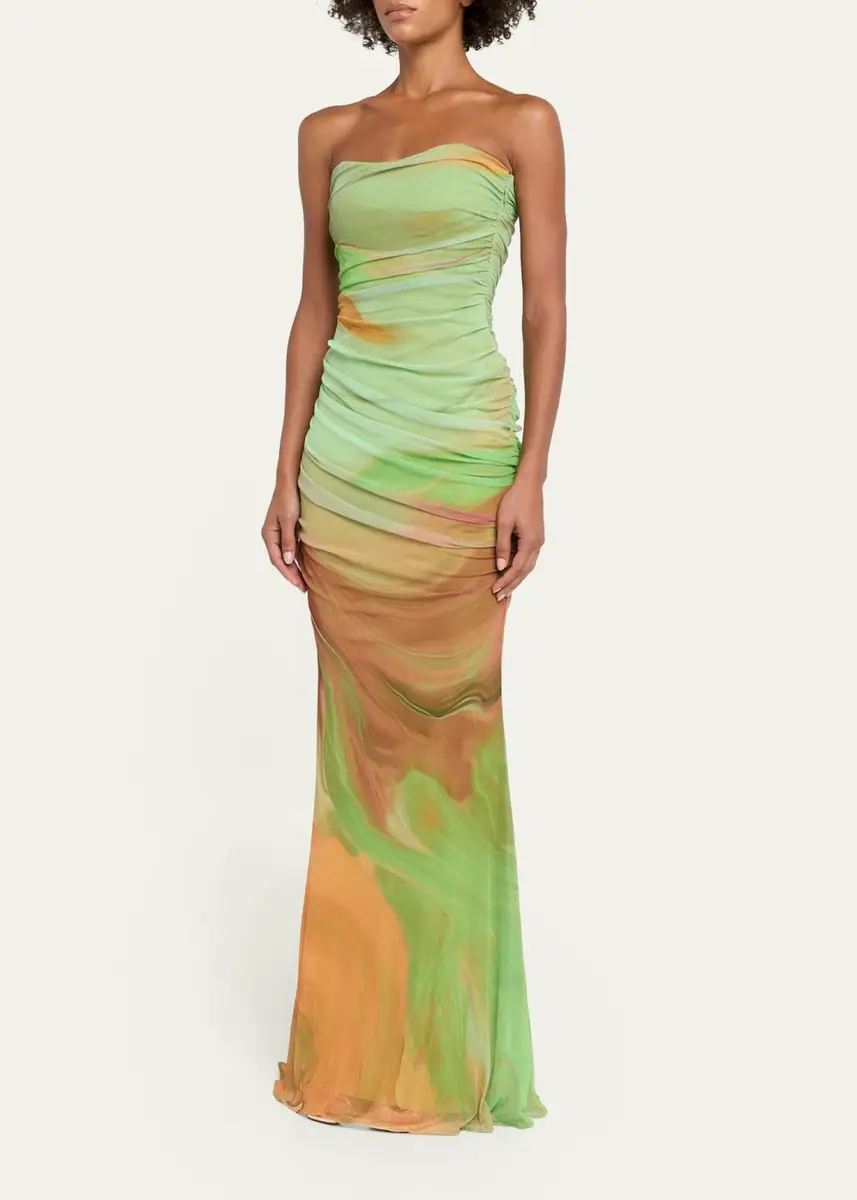 Retrofête Isadore Strapless Ruched Dress | Thumbnail 4