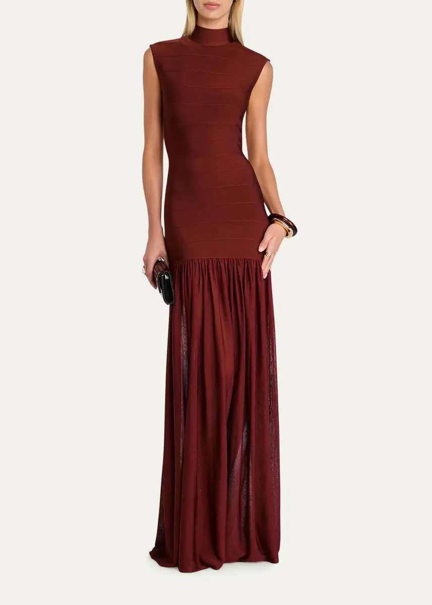 Retrofête Zosima Mock-Neck Knit Maxi Dress | Thumbnail 2 Retrofête Zosima Mock-Neck Knit Maxi Dress | Thumbnail 2