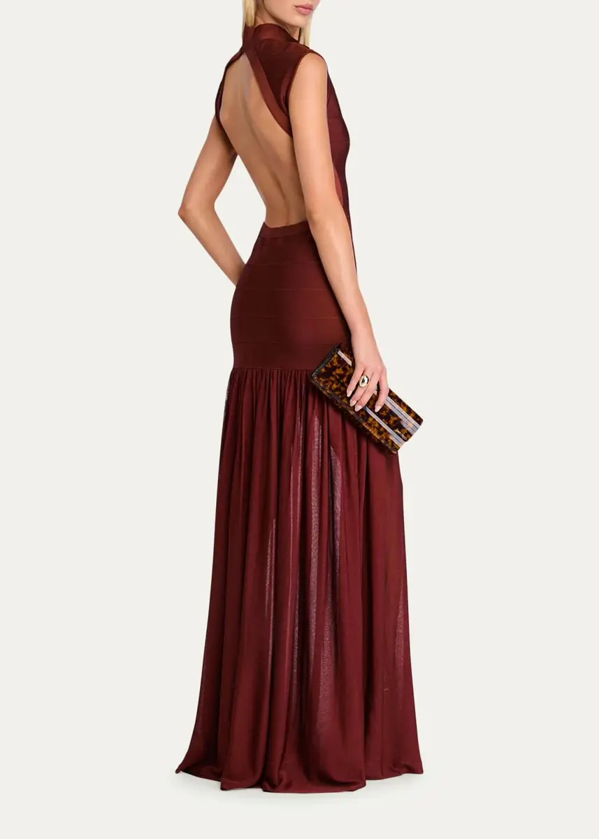 Retrofête Zosima Mock-Neck Knit Maxi Dress | Thumbnail 3 Retrofête Zosima Mock-Neck Knit Maxi Dress | Thumbnail 3