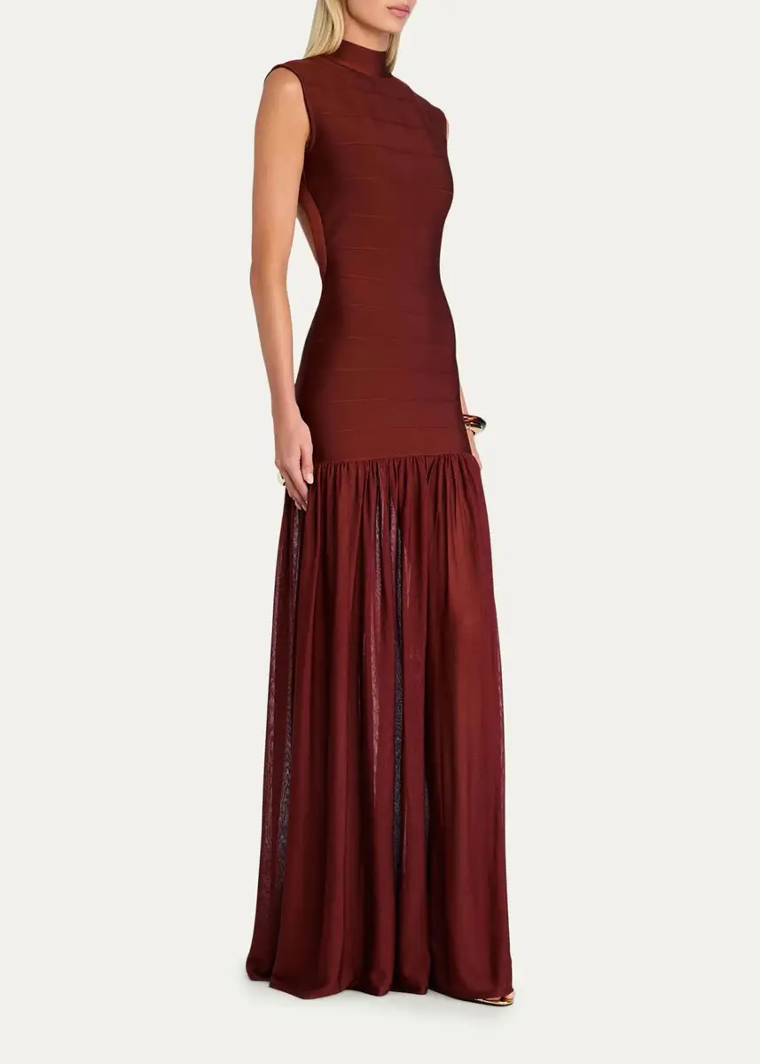 Retrofête Zosima Mock-Neck Knit Maxi Dress | Thumbnail 4 Retrofête Zosima Mock-Neck Knit Maxi Dress | Thumbnail 4