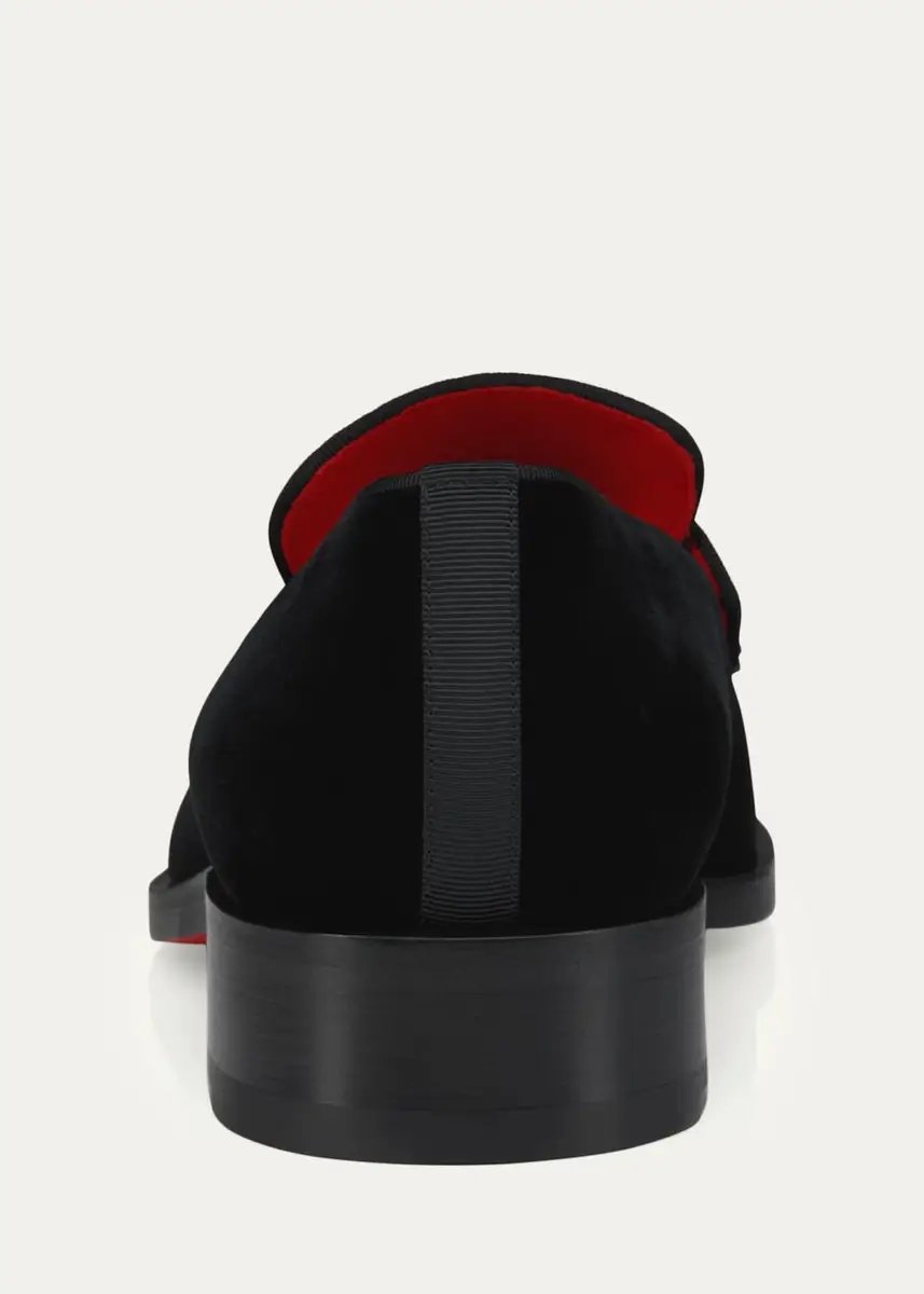 Christian Louboutin Men's Chambelimoc Night Pearl Velvet Loafers | Thumbnail 2 Christian Louboutin Men's Chambelimoc Night Pearl Velvet Loafers | Thumbnail 2