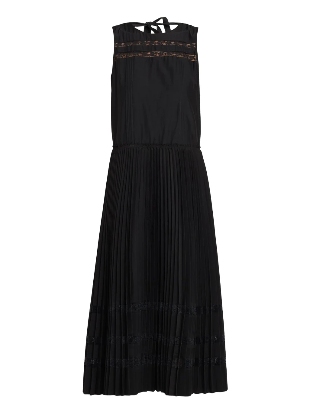 Pleated A-Line Midi Dress