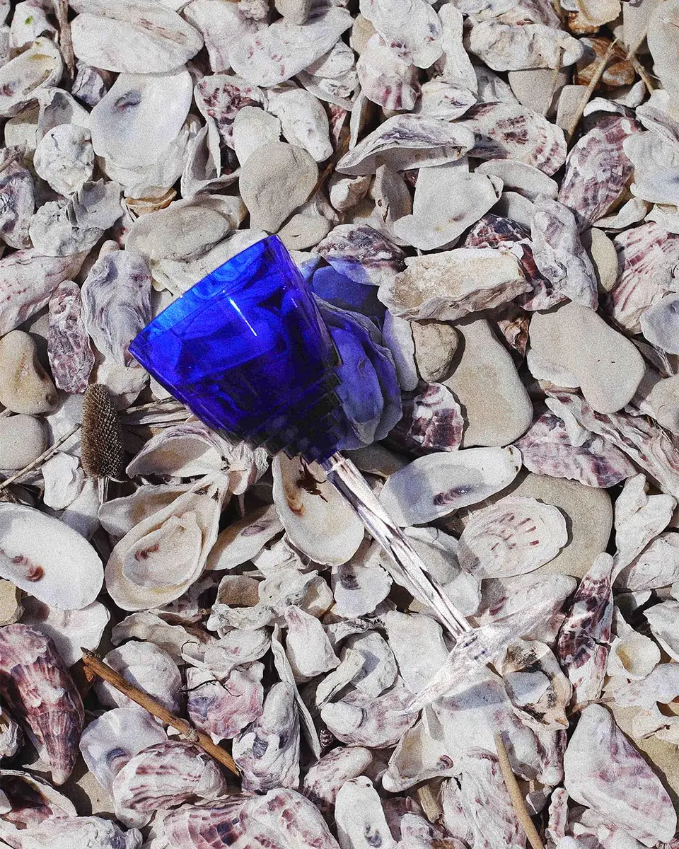 Saint Louis Crystal Oxymore Dark-Blue Hock Glass | Thumbnail 4