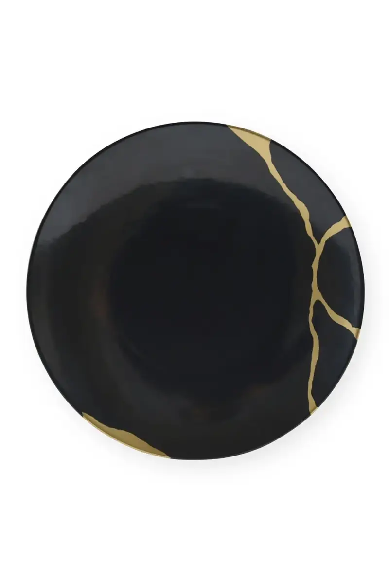 Bernardaud Kintsugi Charbon Coupe Salad Plate, 8.3" | Thumbnail 2