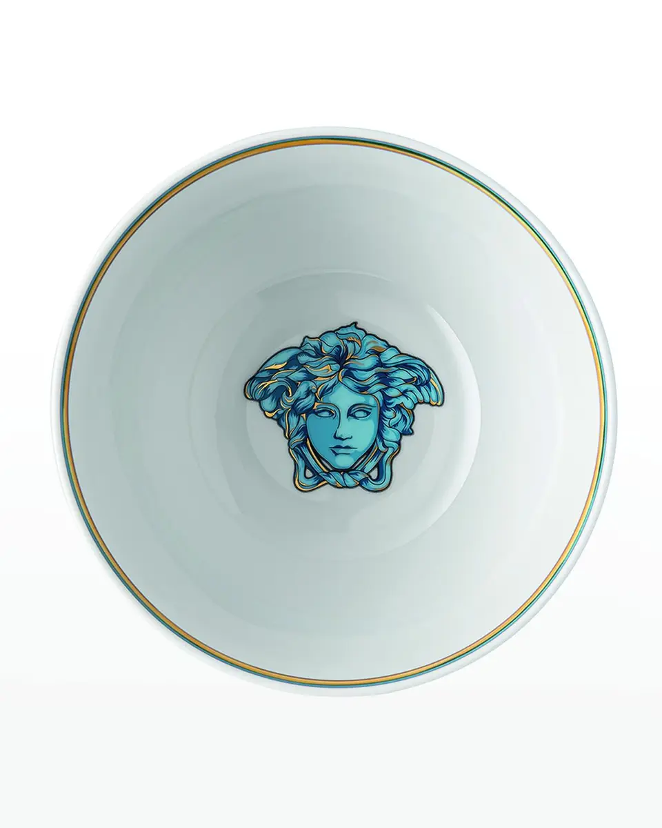 Versace Medusa Amplified Blue Coin Cereal Bowl | Thumbnail 2 Versace Medusa Amplified Blue Coin Cereal Bowl | Thumbnail 2