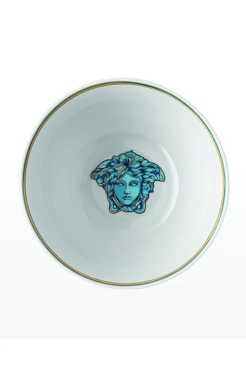 Versace Medusa Amplified Blue Coin Cereal Bowl | Thumbnail 4 Versace Medusa Amplified Blue Coin Cereal Bowl | Thumbnail 4