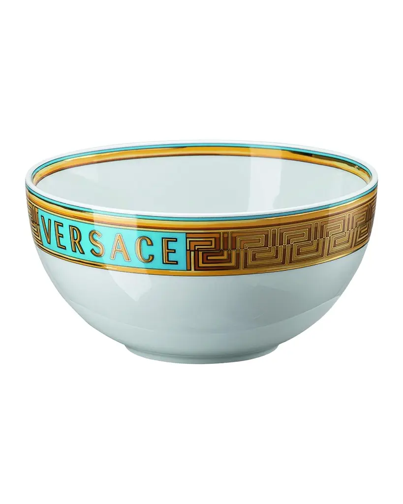 Versace Medusa Amplified Blue Coin Cereal Bowl