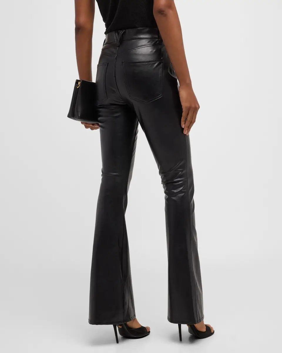Veronica Beard Beverly High-Rise Skinny Flare Faux Leather Jeans | Thumbnail 3 Veronica Beard Beverly High-Rise Skinny Flare Faux Leather Jeans | Thumbnail 3