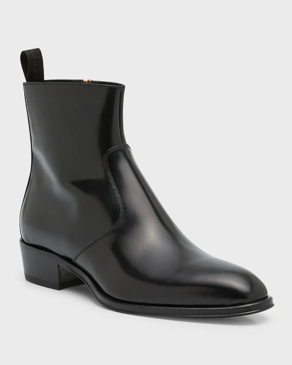 Giuseppe Zanotti Men's Chicago 40 Leather Ankle Boots | Thumbnail 2 Giuseppe Zanotti Men's Chicago 40 Leather Ankle Boots | Thumbnail 2