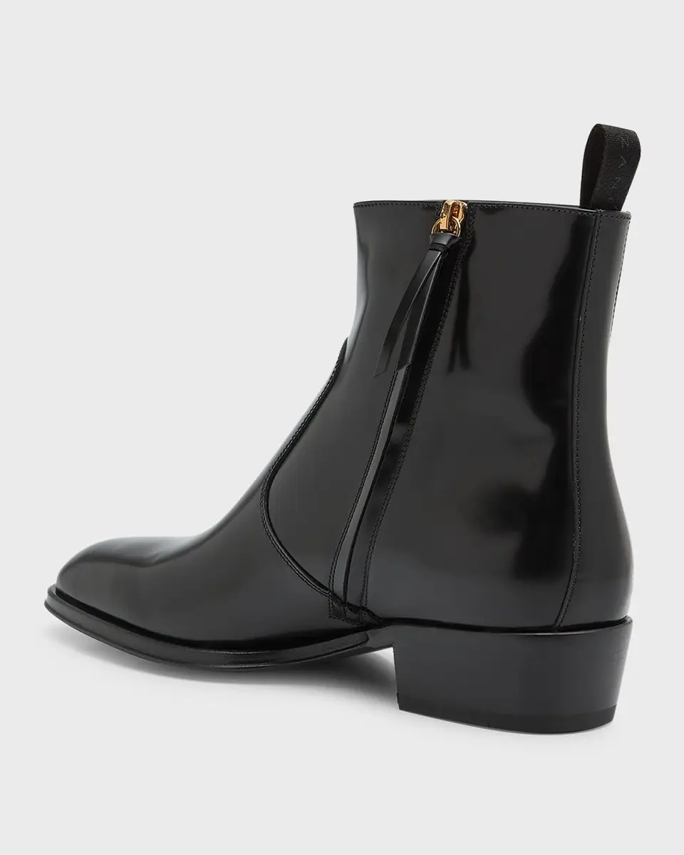 Giuseppe Zanotti Men's Chicago 40 Leather Ankle Boots | Thumbnail 3 Giuseppe Zanotti Men's Chicago 40 Leather Ankle Boots | Thumbnail 3