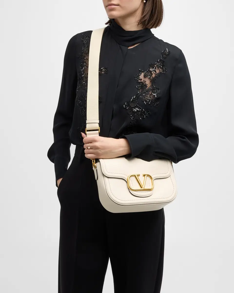 Valentino Garavani Loco VLOGO Flap Leather Shoulder Bag | Thumbnail 2 Valentino Garavani Loco VLOGO Flap Leather Shoulder Bag | Thumbnail 2