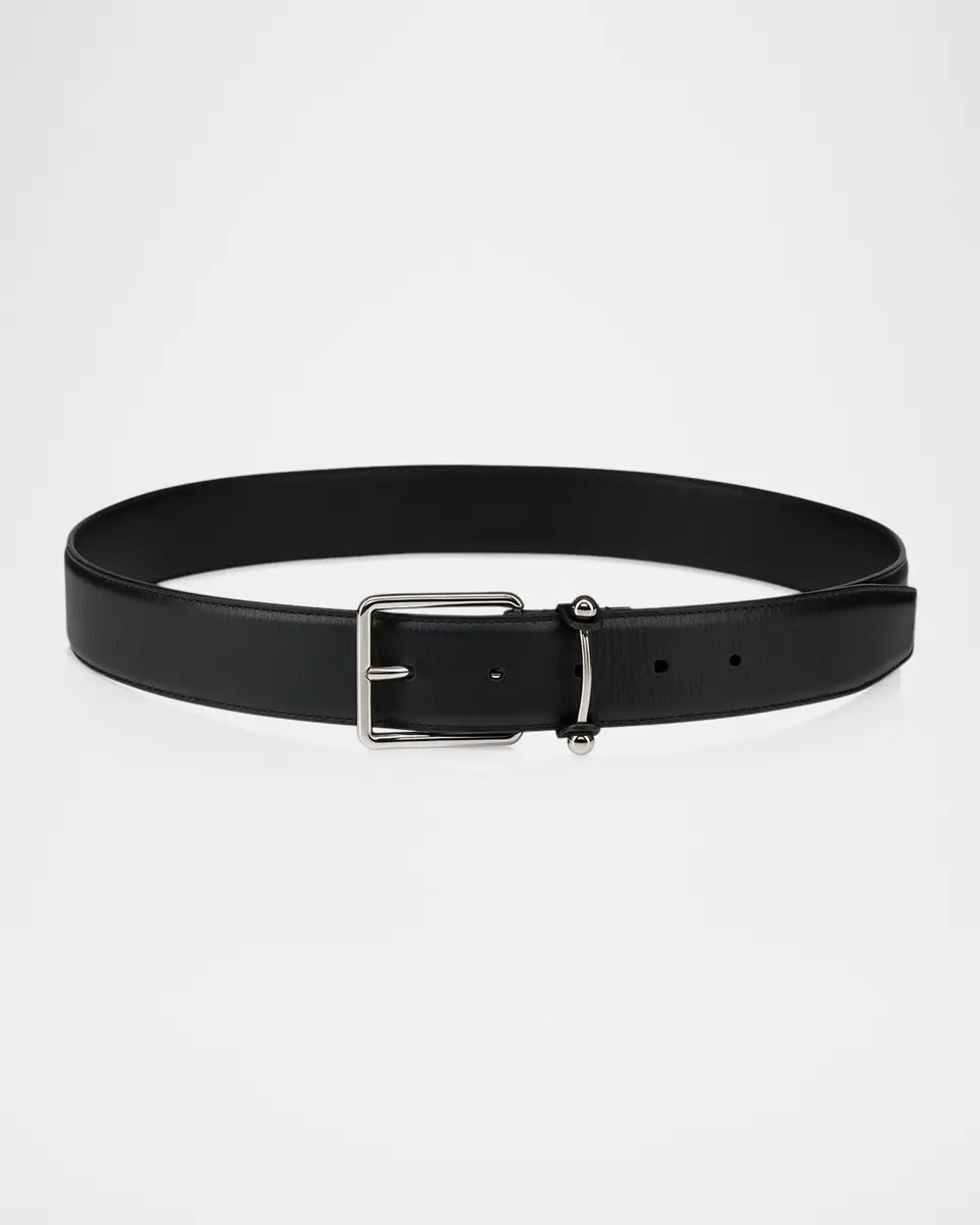 Christian Louboutin Men's Chambeliss Leather Belt | Thumbnail 3