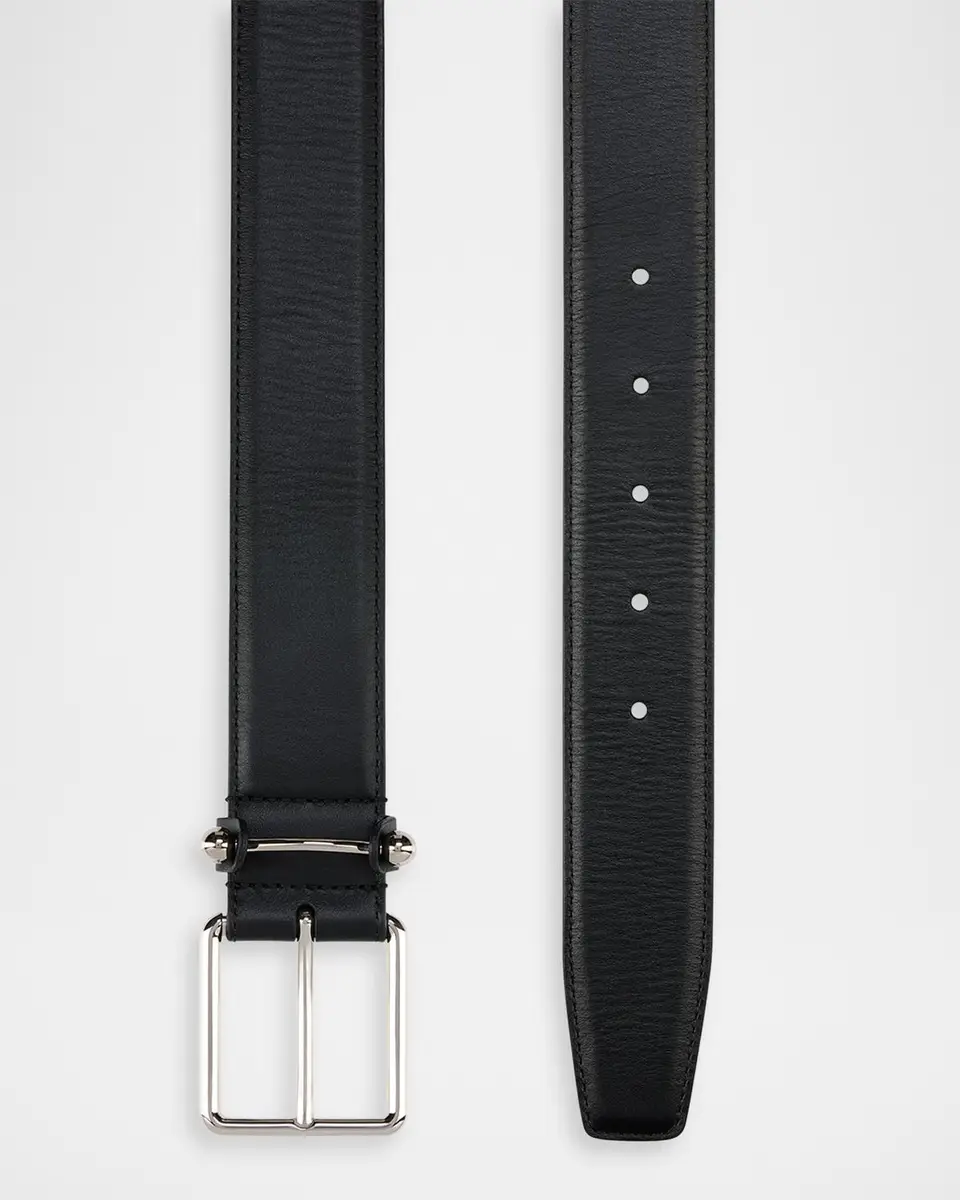 Christian Louboutin Men's Chambeliss Leather Belt | Thumbnail 4
