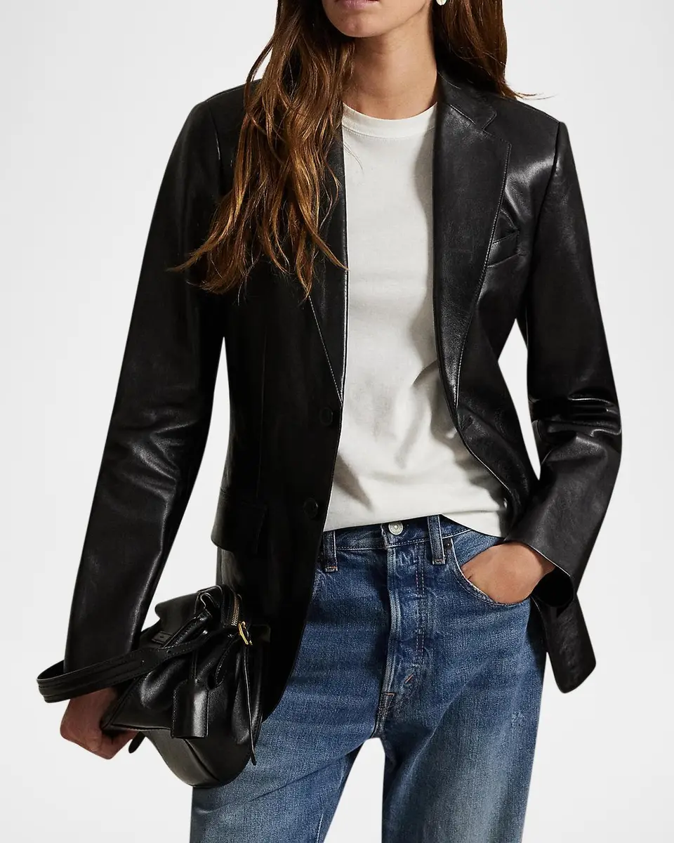 Polo Ralph Lauren Lambskin Leather Blazer | Thumbnail 4 Polo Ralph Lauren Lambskin Leather Blazer | Thumbnail 4
