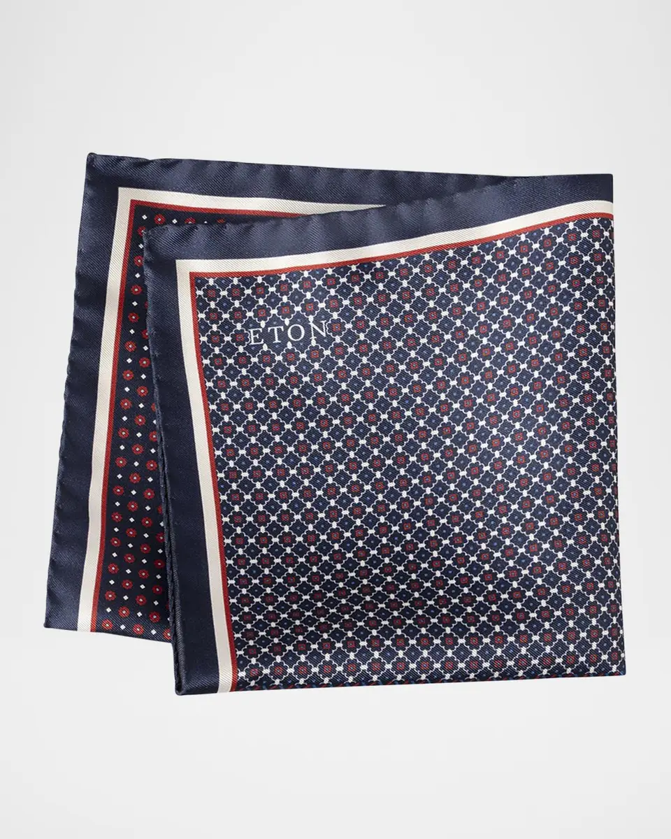 Eton Men's Four-Sided Silk Pocket Square | Thumbnail 2 Eton Men's Four-Sided Silk Pocket Square | Thumbnail 2
