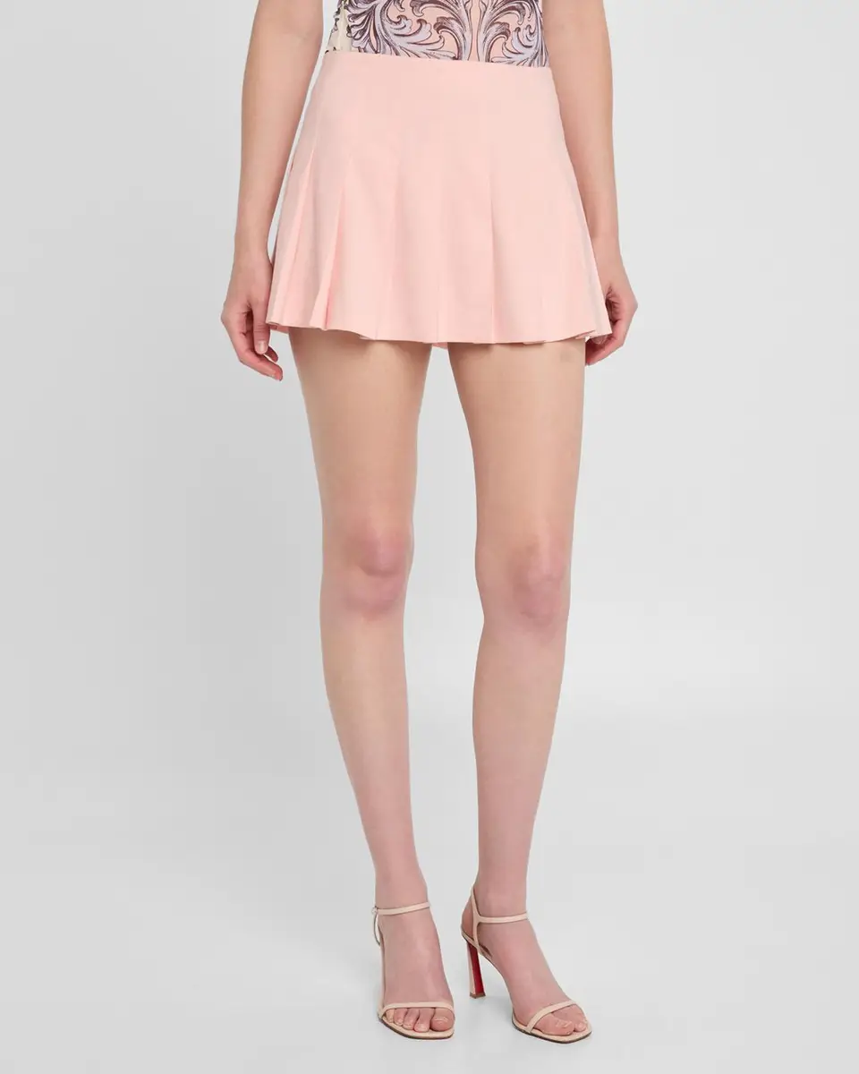 Alice + Olivia Carter Low-Rise Pleated Mini Skirt | Thumbnail 4 Alice + Olivia Carter Low-Rise Pleated Mini Skirt | Thumbnail 4