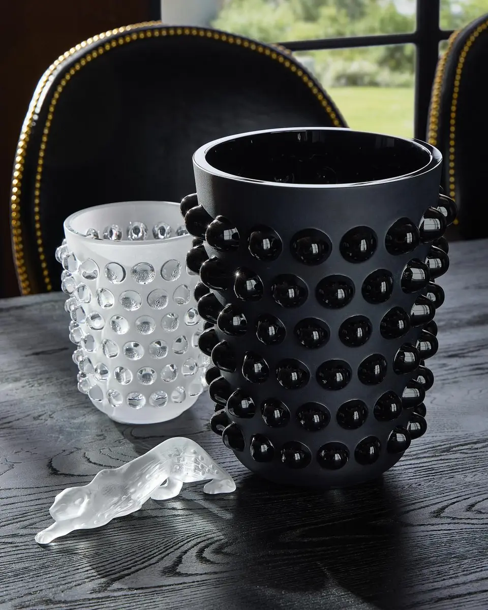 Lalique Mossi Black XXL Vase - 12" | Thumbnail 3