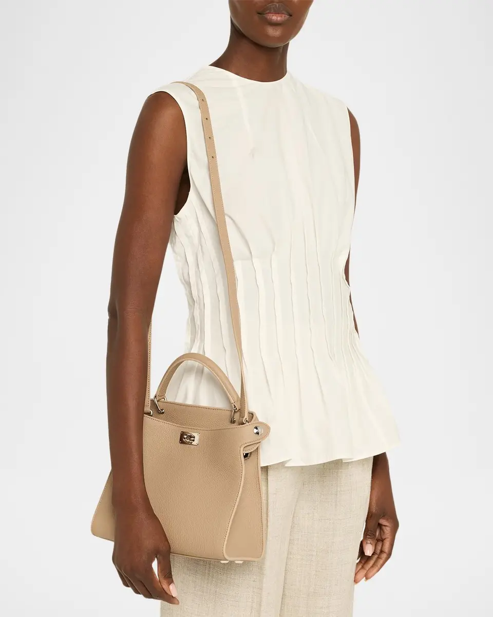 Michino Paris Lutece Mini Grained Leather Top-Handle Bag | Thumbnail 2