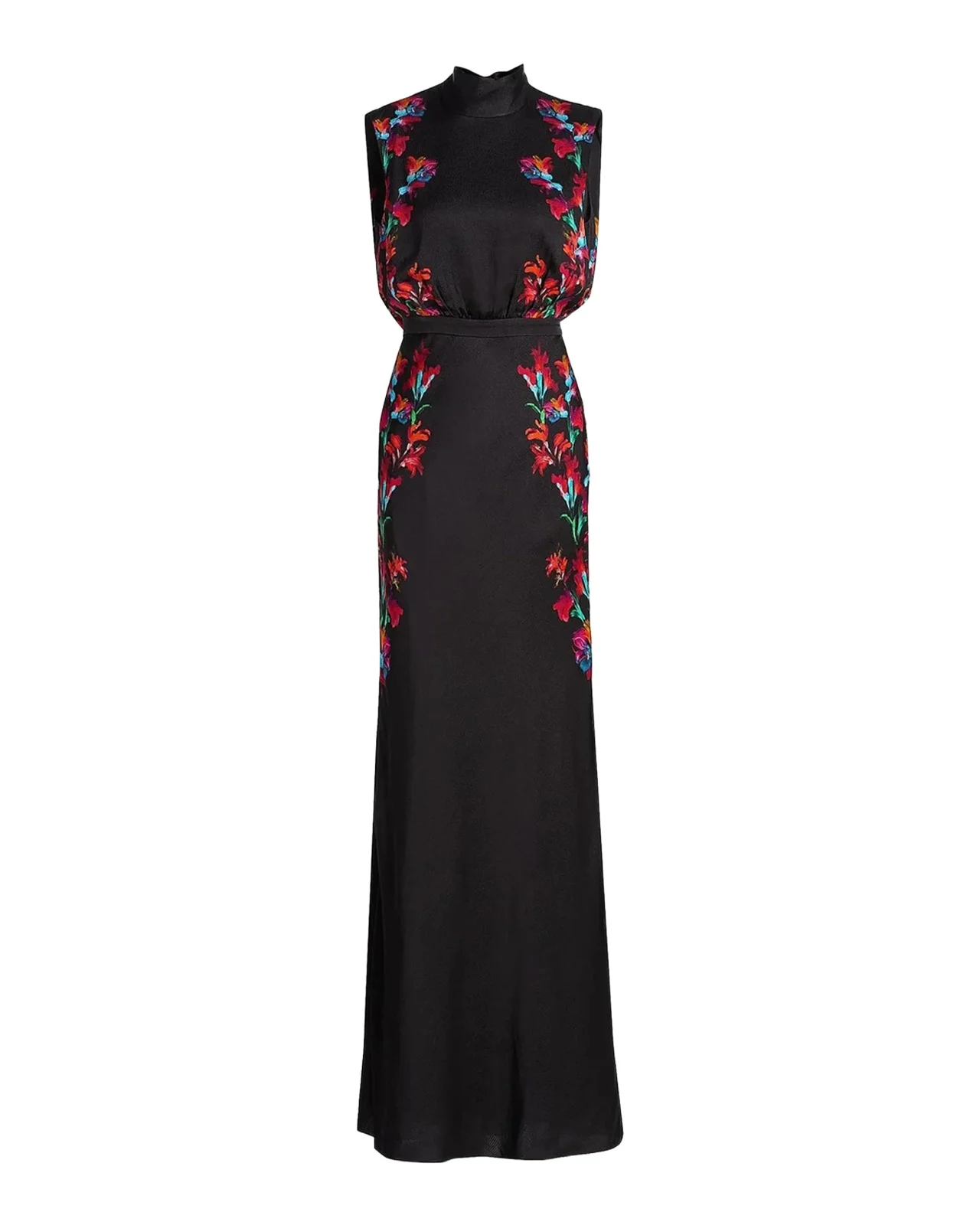 Fleur Printed High-Neck Dress