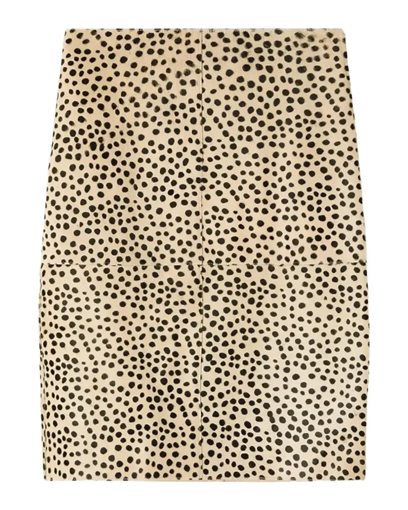 RÓHE Cheetah Calf Hair Mini Skirt