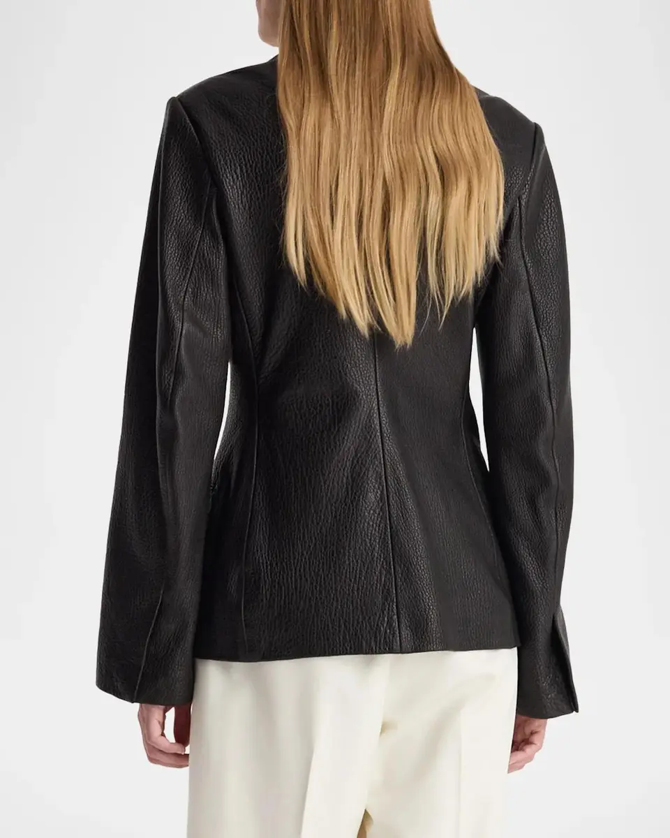 RÓHE Shaped Grain Leather Jacket | Thumbnail 3