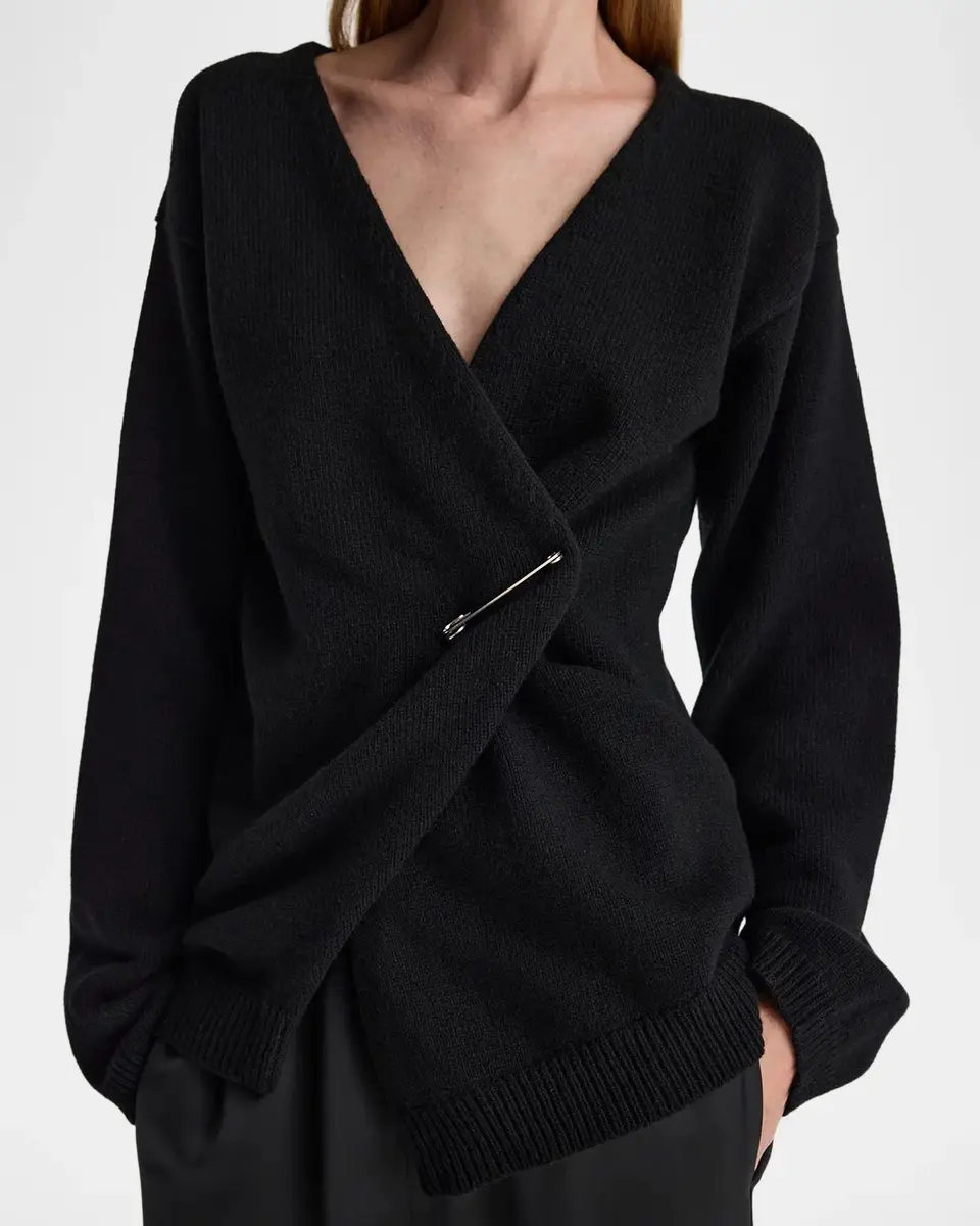 RÓHE Off-Shoulder Wrap Cardigan | Thumbnail 5
