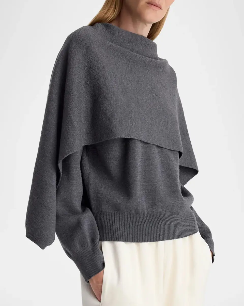 RÓHE Draped Cape Sweater | Thumbnail 4