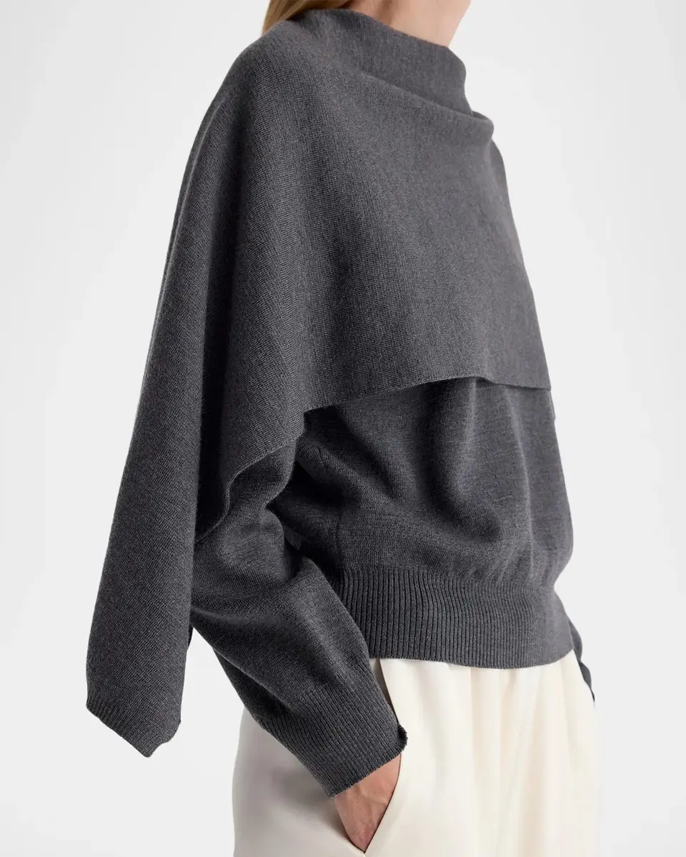 RÓHE Draped Cape Sweater | Thumbnail 5