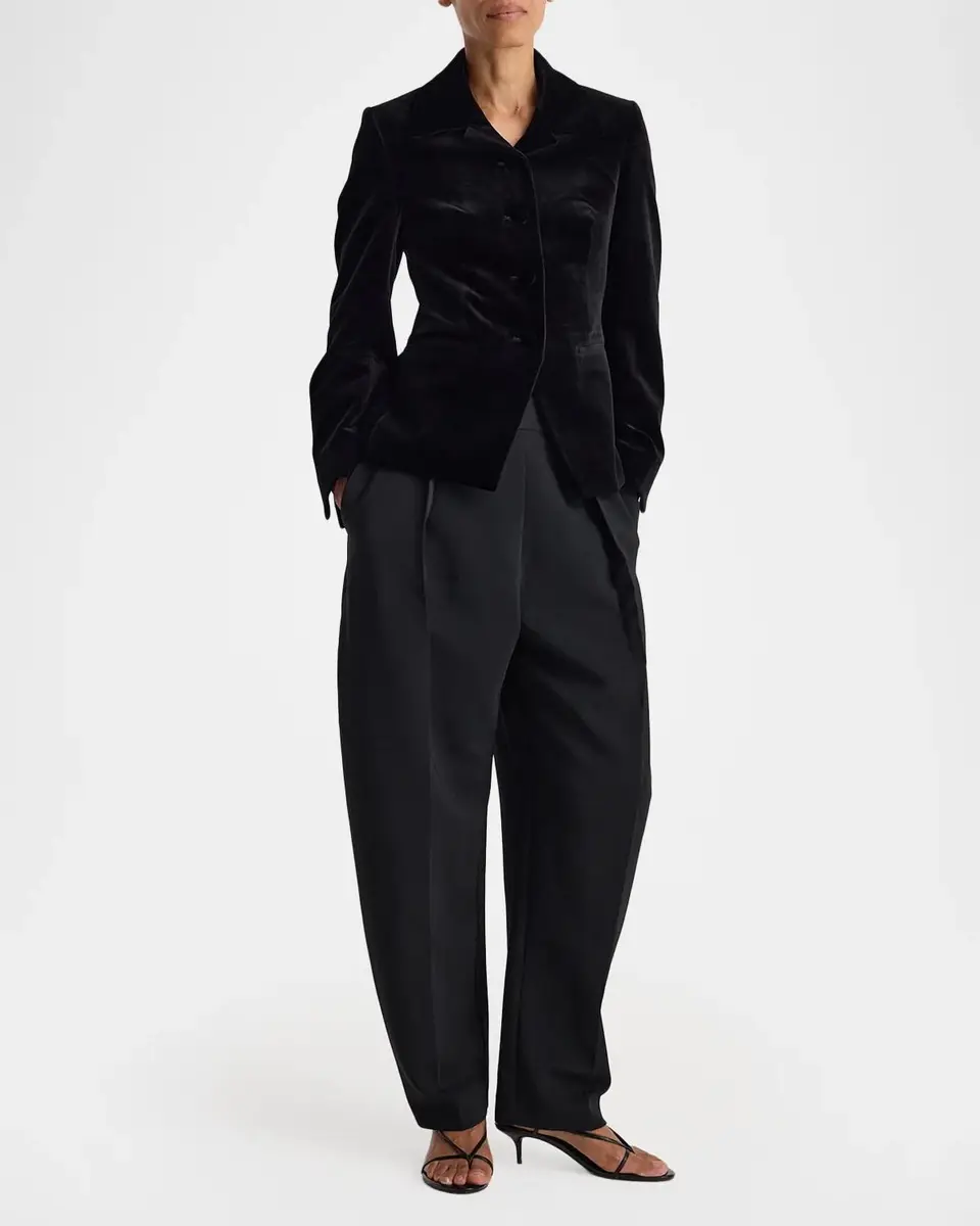 RÓHE Classic Fitted Velvet Jacket | Thumbnail 2 RÓHE Classic Fitted Velvet Jacket | Thumbnail 2
