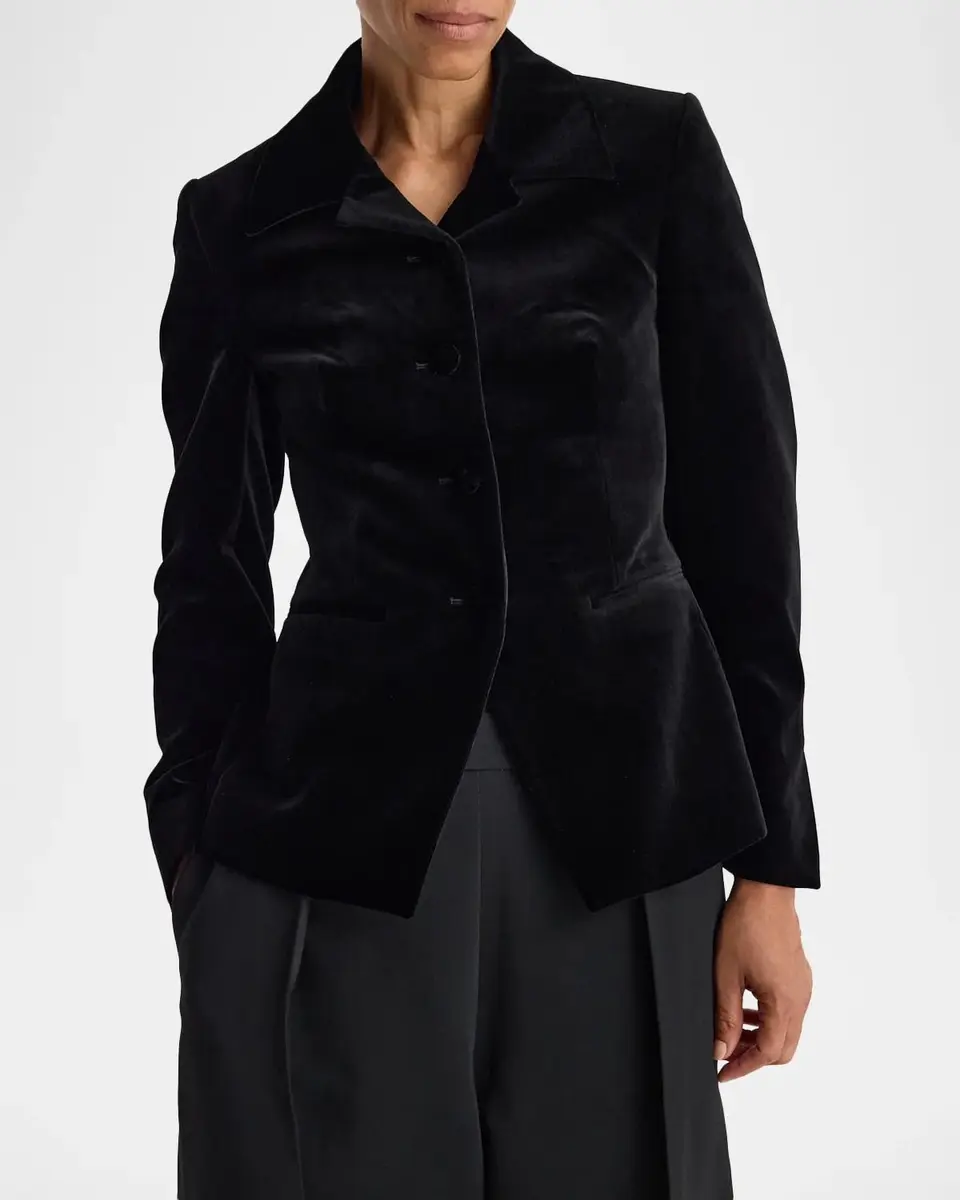 RÓHE Classic Fitted Velvet Jacket | Thumbnail 4 RÓHE Classic Fitted Velvet Jacket | Thumbnail 4