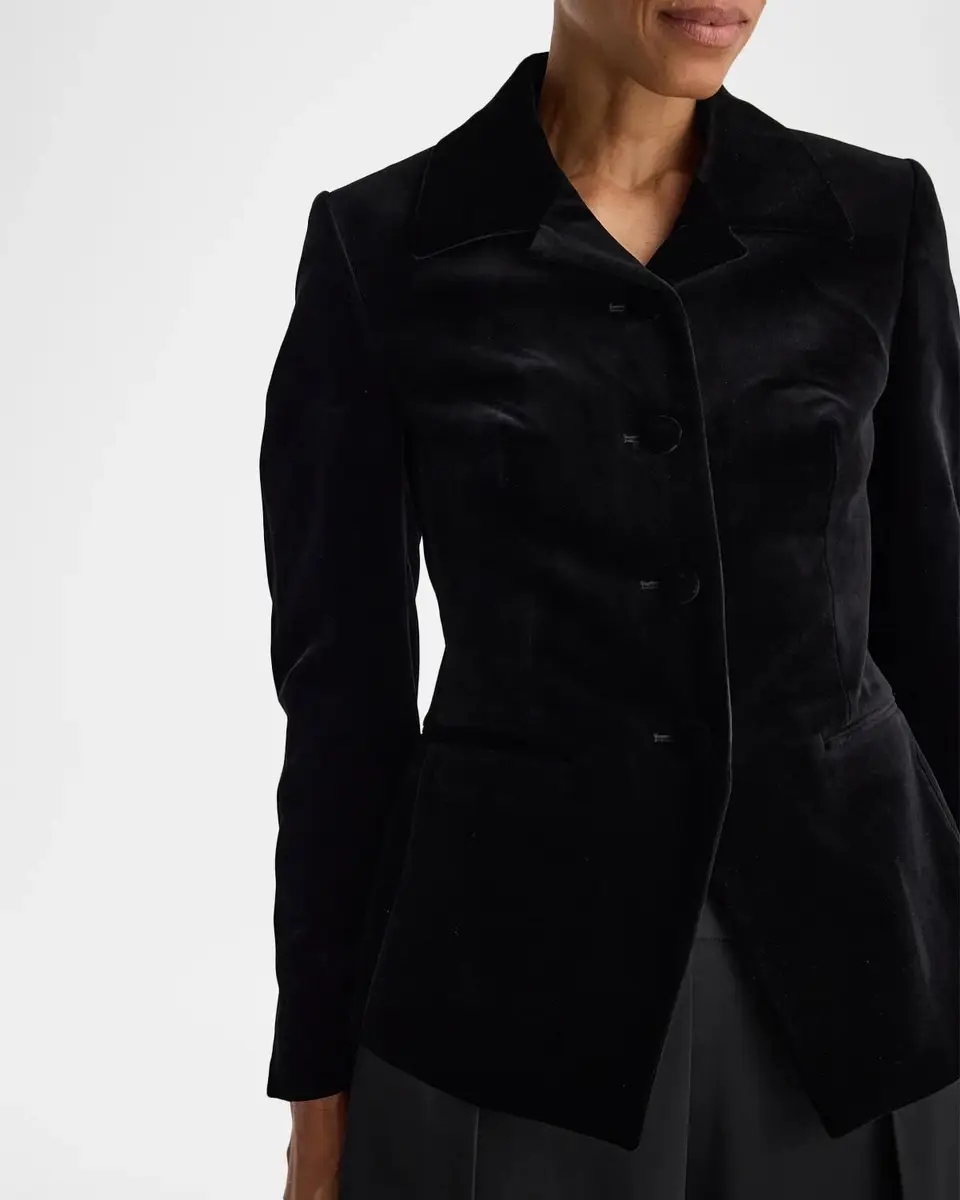 RÓHE Classic Fitted Velvet Jacket | Thumbnail 5 RÓHE Classic Fitted Velvet Jacket | Thumbnail 5