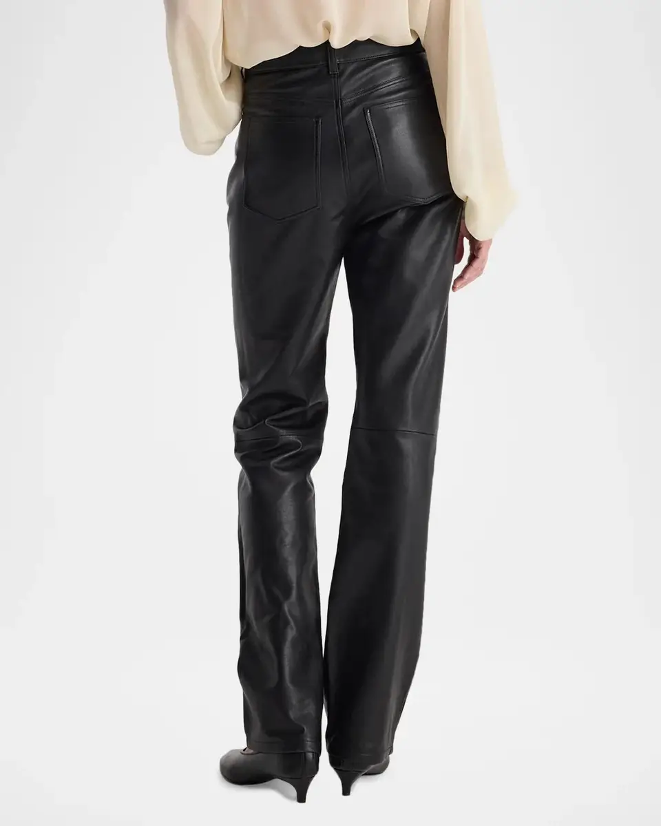 RÓHE High-Waist Leather Straight-Leg Pants | Thumbnail 3 RÓHE High-Waist Leather Straight-Leg Pants | Thumbnail 3