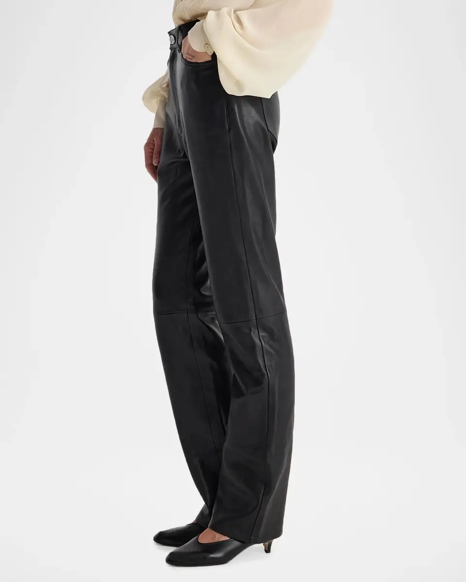 RÓHE High-Waist Leather Straight-Leg Pants | Thumbnail 5 RÓHE High-Waist Leather Straight-Leg Pants | Thumbnail 5