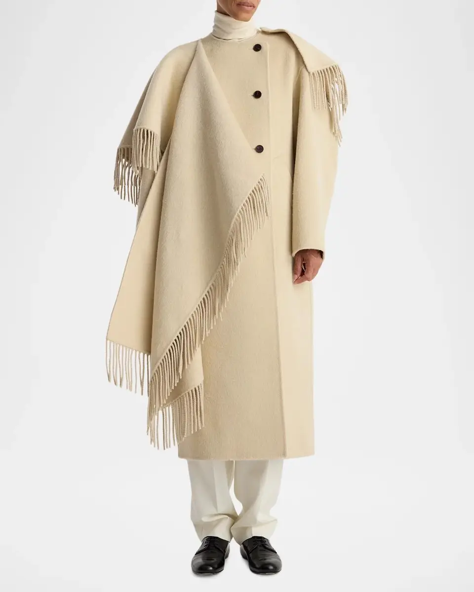 RÓHE Double-Faced Wool Fringe Coat | Thumbnail 4