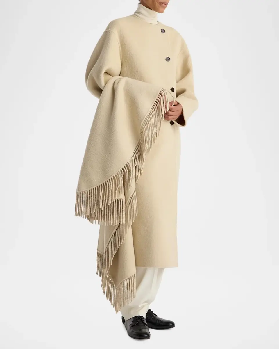 RÓHE Double-Faced Wool Fringe Coat | Thumbnail 6