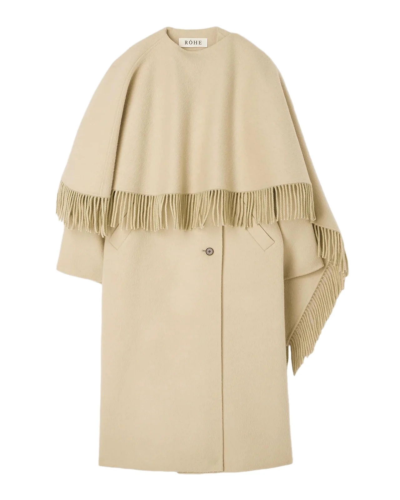 RÓHE Double-Faced Wool Fringe Coat