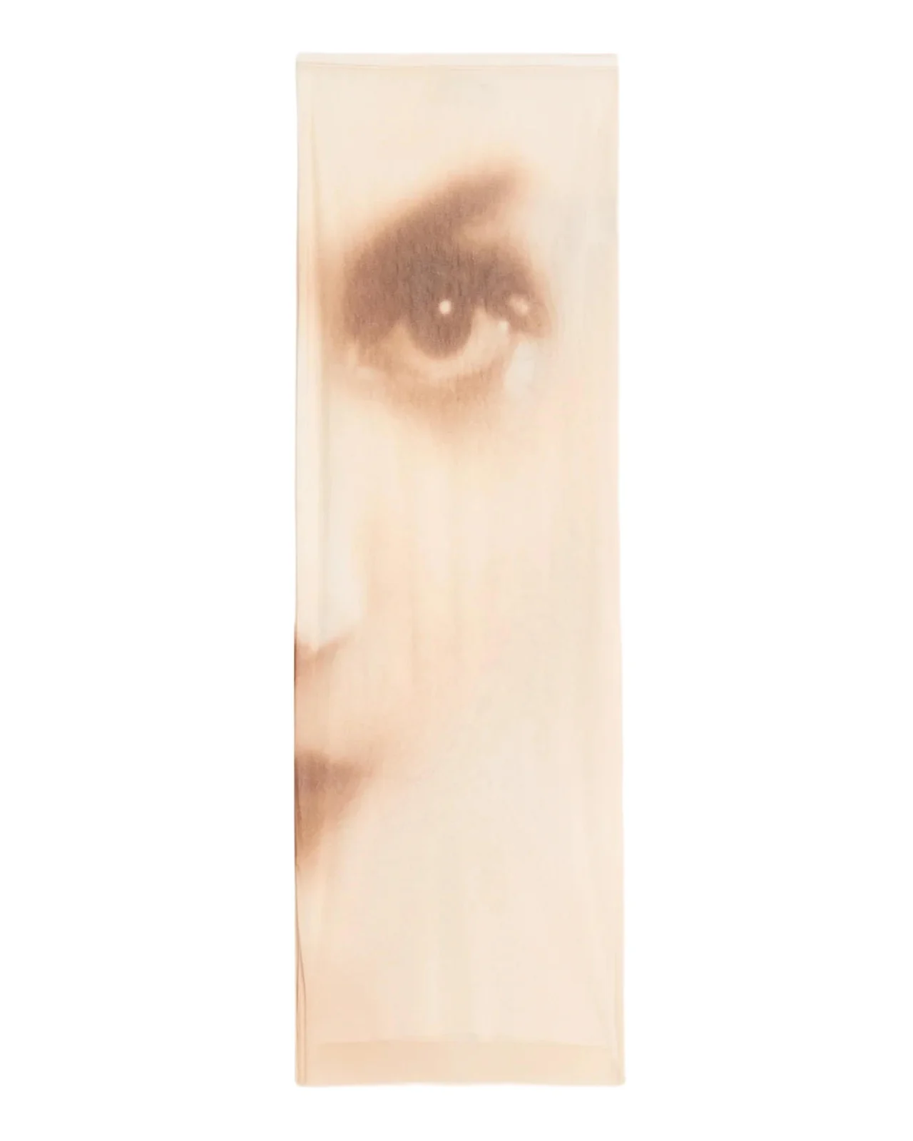Jean Paul Gaultier Face-Print Mesh Midi Skirt