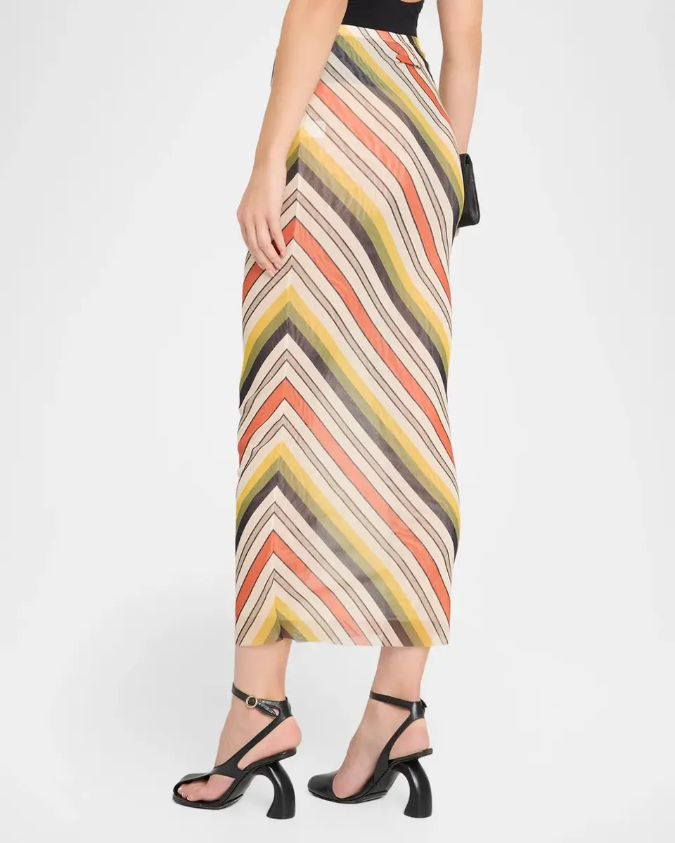 Jean Paul Gaultier Diagonal Striped Mesh Midi Skirt | Thumbnail 3 Jean Paul Gaultier Diagonal Striped Mesh Midi Skirt | Thumbnail 3