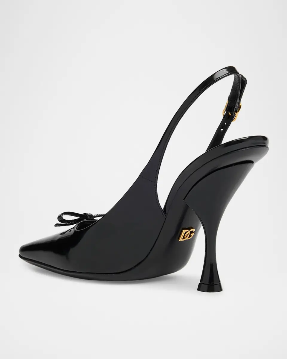 Dolce & Gabbana 105mm Patent Leather Slingback Pumps | Thumbnail 4 Dolce & Gabbana 105mm Patent Leather Slingback Pumps | Thumbnail 4