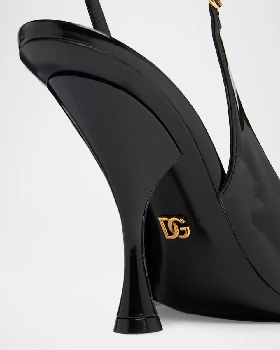 Dolce & Gabbana 105mm Patent Leather Slingback Pumps | Thumbnail 5 Dolce & Gabbana 105mm Patent Leather Slingback Pumps | Thumbnail 5