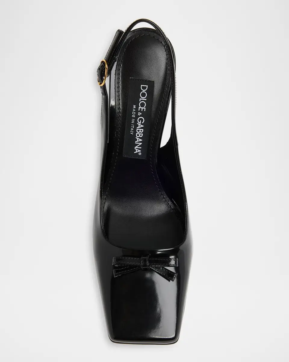 Dolce & Gabbana 105mm Patent Leather Slingback Pumps | Thumbnail 6 Dolce & Gabbana 105mm Patent Leather Slingback Pumps | Thumbnail 6
