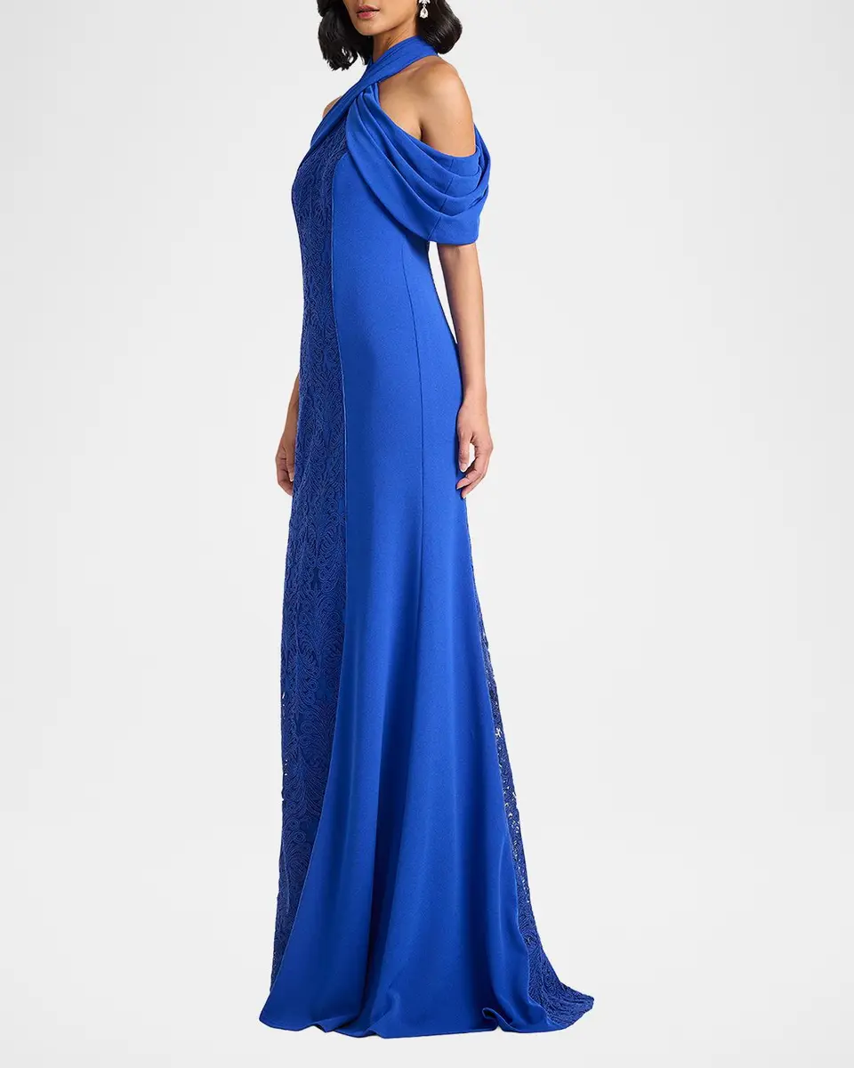 Tadashi Shoji Cold-Shoulder Corded Lace Gown | Thumbnail 3 Tadashi Shoji Cold-Shoulder Corded Lace Gown | Thumbnail 3