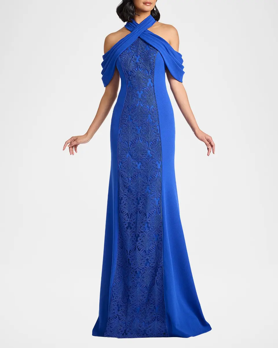 Tadashi Shoji Cold-Shoulder Corded Lace Gown | Thumbnail 4 Tadashi Shoji Cold-Shoulder Corded Lace Gown | Thumbnail 4