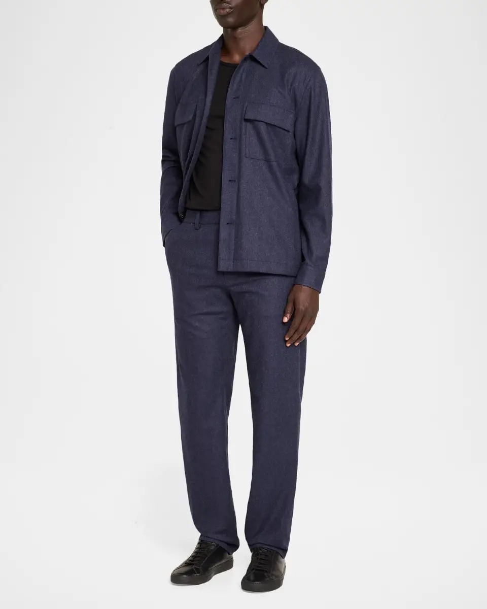 Vince Men's Wool-Blend Twill Overshirt | Thumbnail 2 Vince Men's Wool-Blend Twill Overshirt | Thumbnail 2