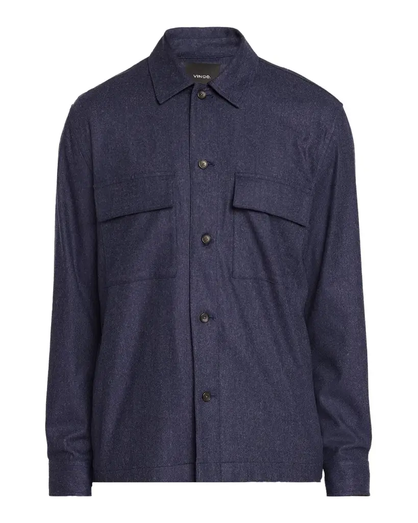 Men's Wool-Blend Twill Overshirt Men's Wool-Blend Twill Overshirt