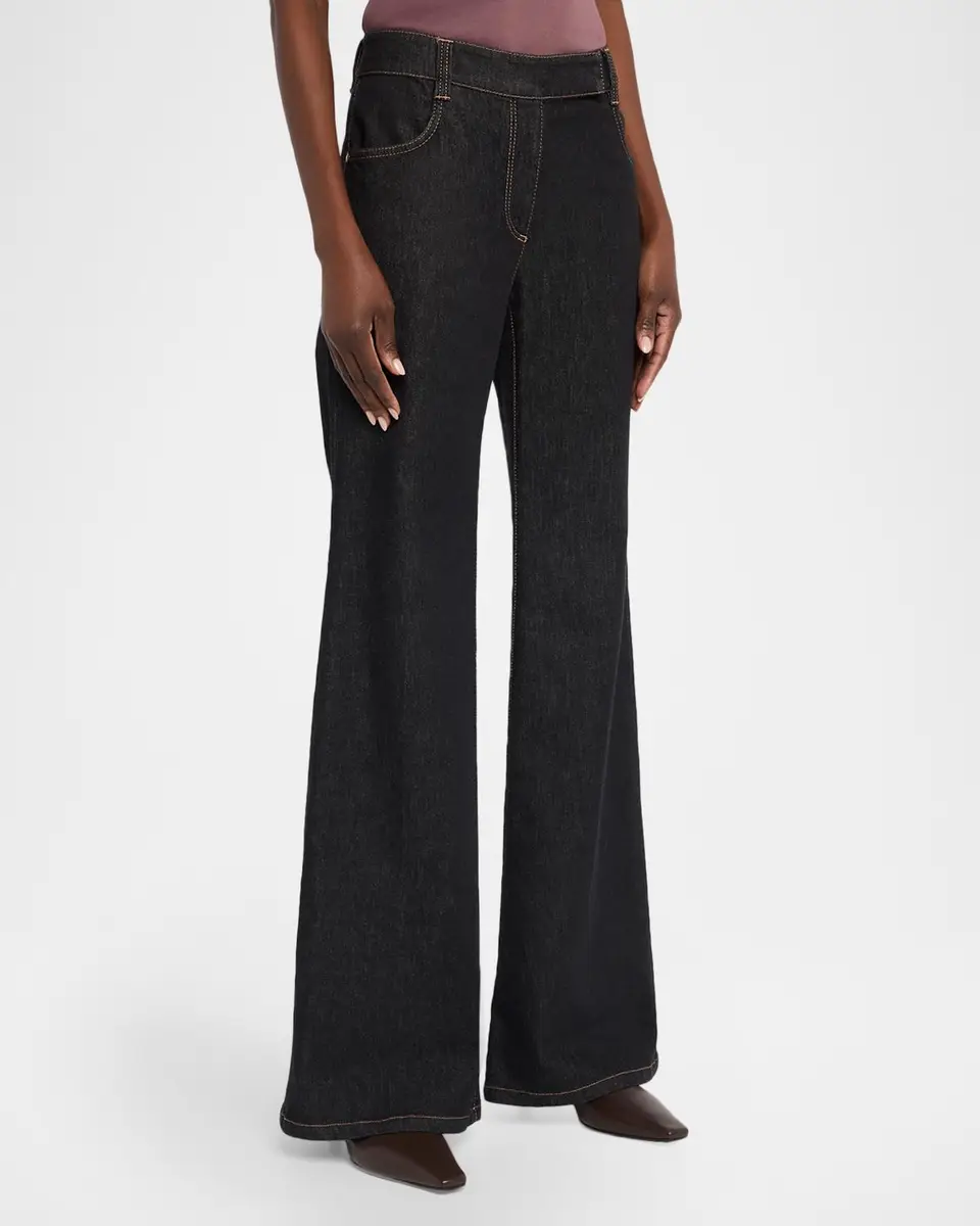 Brunello Cucinelli No Fade Stretch Denim Flared Jeans | Thumbnail 4