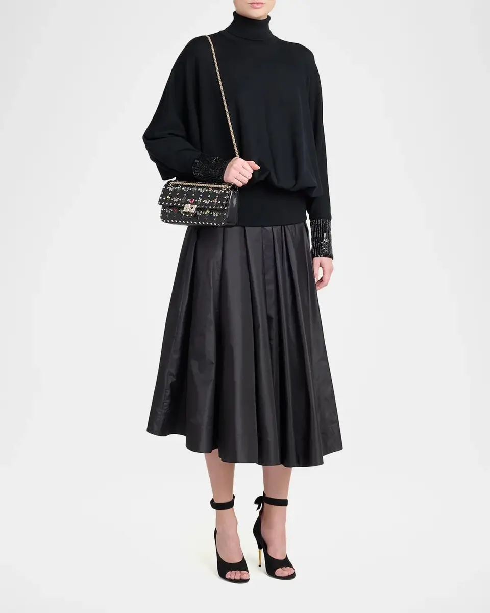 Valentino Garavani Embroidered Quilted Leather Shoulder Bag | Thumbnail 5 Valentino Garavani Embroidered Quilted Leather Shoulder Bag | Thumbnail 5