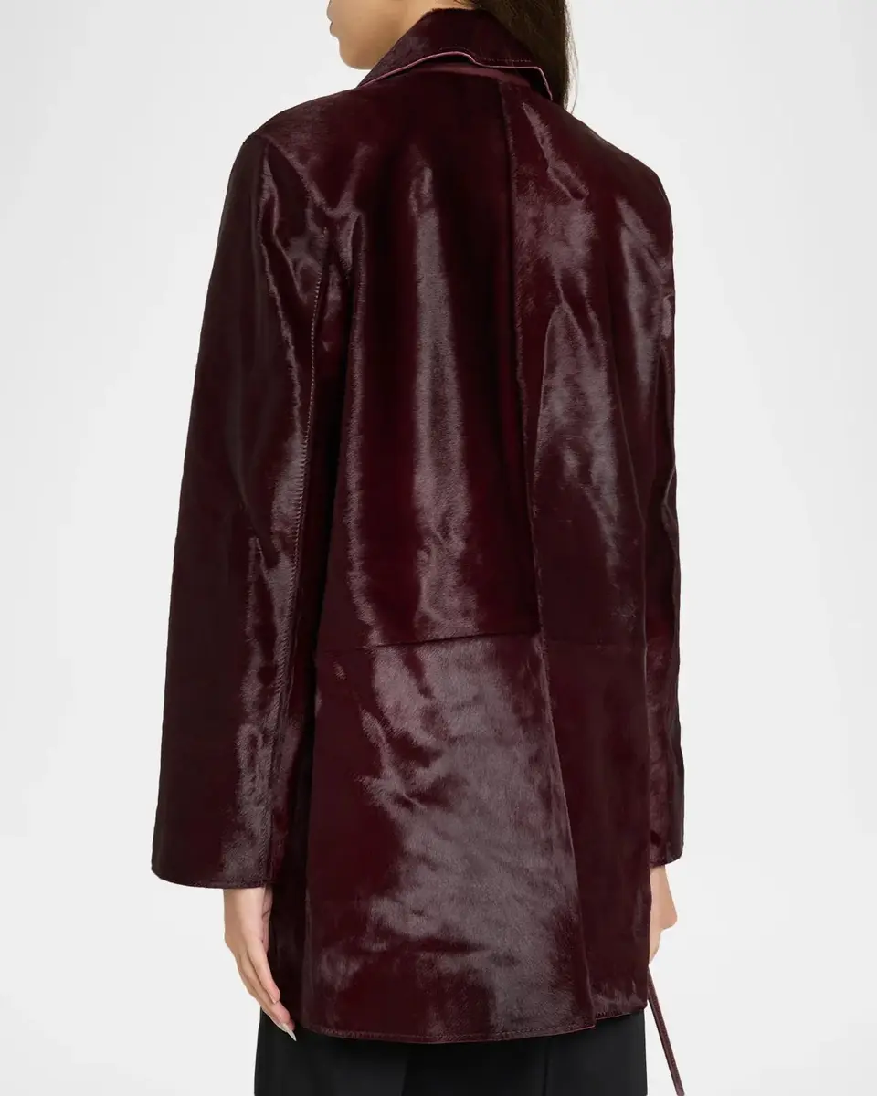 TANYA TAYLOR Nadia Calf-Hair Coat | Thumbnail 3