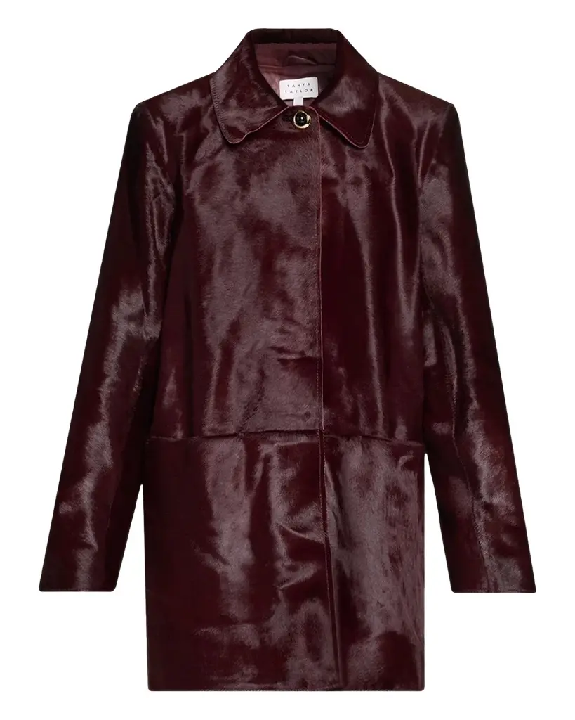 TANYA TAYLOR Nadia Calf-Hair Coat